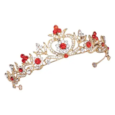 Tuan Ming Xinniang Bridal Crown Red Diamond Baroque