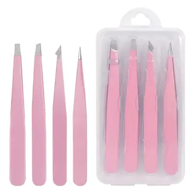 Plastic Eyebrow Tweezers Set Four-Piece False Eyelashes