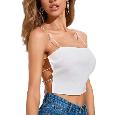 Women's White Jersey Bra Top for Summer Wear