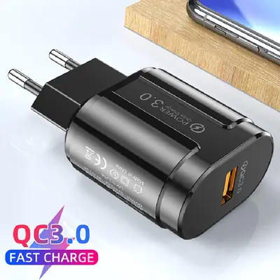 QC3.0 Fast Charging USB Charger for Phones Tablets