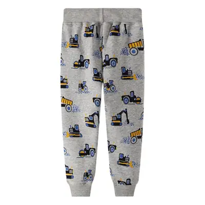 2025 Kids Knitted Trousers Gray Car Print