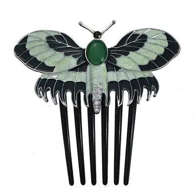Butterfly Hair Comb with Rose Gold Accents