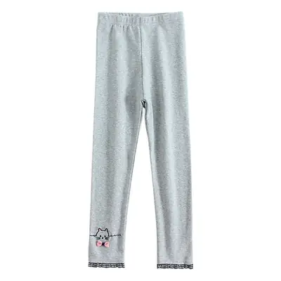 Girls Cotton Cartoon Embroidered Leggings Spring Autumn