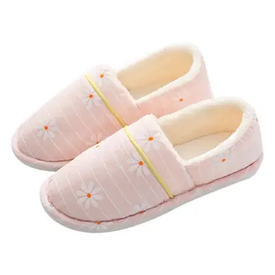 Autumn and Winter Daisy thick-soled non-slip cotton slippers women's indoor and outdoor maternity postpartum confinement shoes spring and summer Four Seasons