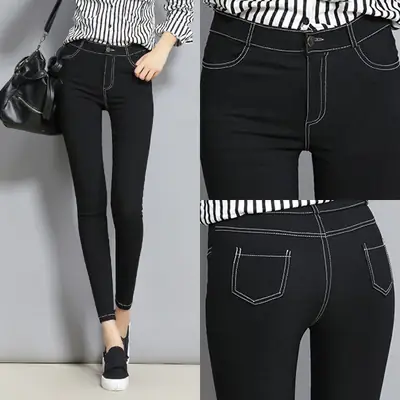 2022 Black High Waist Skinny Leggings Women