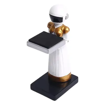 Grandpa Robot Watch Stand White Gold Decorative Display