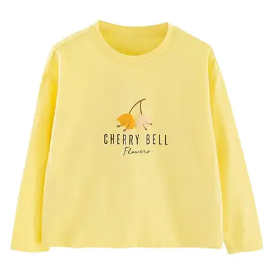 Girls Cotton Long Sleeve T-Shirt Yellow 2025