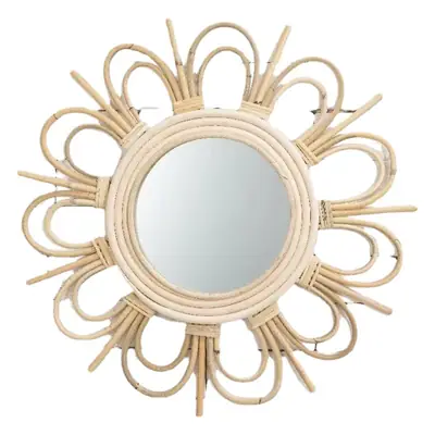Nordic Handwoven Wall Mirror 25x45cm Gold
