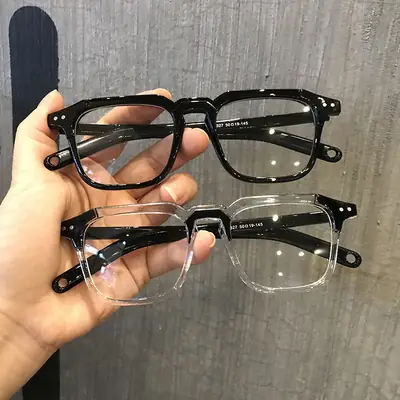 Black Square Frame Glasses for Men Women 2024 Anti-Blue Light