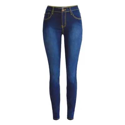 Slim Fit Denim Leggings Women Blue Light Dark Wash