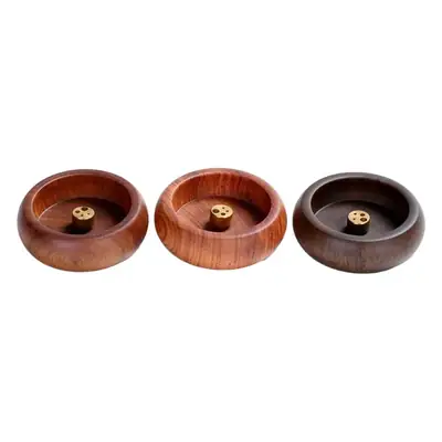 Ebony Wood Mini Incense Burner Set of 3