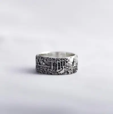 Vintage Rustic Couple Ring for Men Women