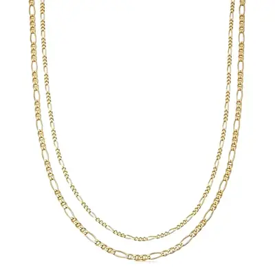 European and American fashionable double-layer stacked necklace women's fashionable titanium steel gold-plated choker clavicle chain ins