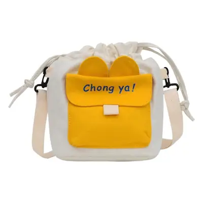 Cute Yellow Flower Print Shoulder Bag for Girls