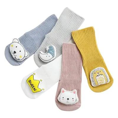 Autumn Winter Cartoon Cat Socks Non Slip Mid Calf