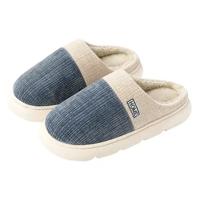 Women Pink Grey Cotton Slipper Winter Warm