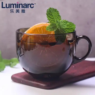 Lemeya Glass Cup with Lemon Slice Design