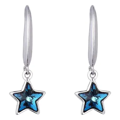S925 Sterling Silver Blue Star Earrings for Women