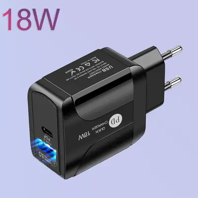 18W PD + QC3.0 Travel Charger for Mobile Phones