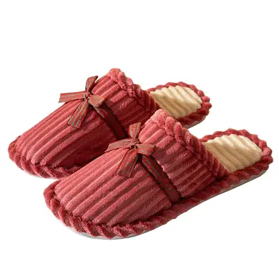 Winter cotton slippers women's non-slip thick bottom 2023 new plush couples home warm men's indoor home cotton slippers