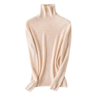 Women's Black Knit Turtleneck Sweater Winter Top