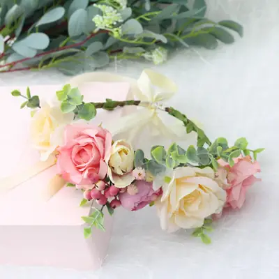 Rose Corolla Water Grass Hair Band for Women Travel Photo
