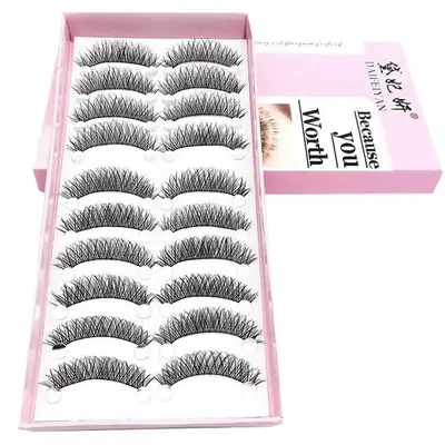 C1 Soft Stem False Eyelashes 10 Pairs Natural Nude