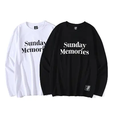 Men's Black Sunday Memories Sweatshirt Round Neck