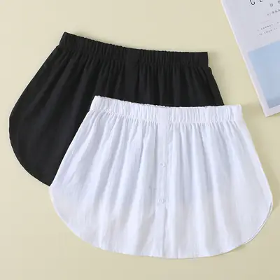 White Jacquard Stacked Sweatshirt Backing Skirt