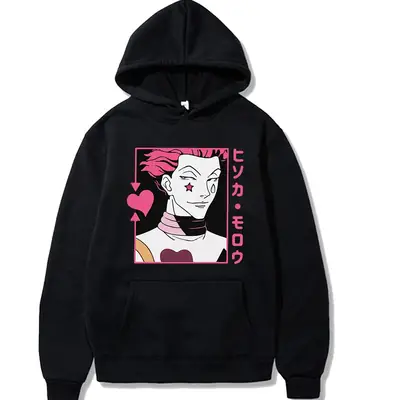 Men Oversize Hoonider Hoodie Anime Print White