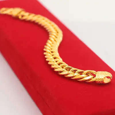 Brass Gold Plated Buckle Whip Boss Bracelet