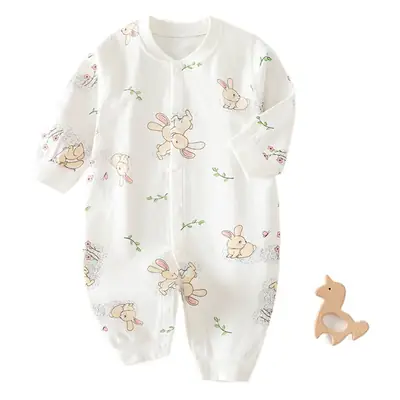 Newborn Boneless Robe White Rabbit Print 3-24M
