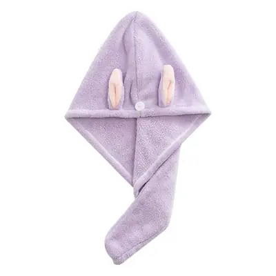 Coral Fleece Hair Drying Towel Rabbit Ears Women