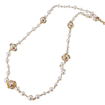 New Long Necklace Women European American Pearl Pendant Fashion Sweater Hanging Chain Accessories Wholesale