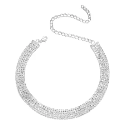 Full Diamond Zircon Neck Chain Collar for Women