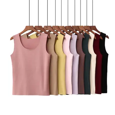 Korean Slim Fit Velvet Vest Maroon Sleeveless