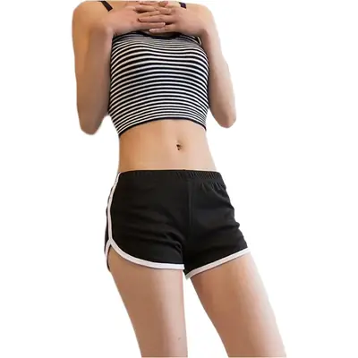Women's Pink Elastic Waist Shorts 2025 Summer Casual
