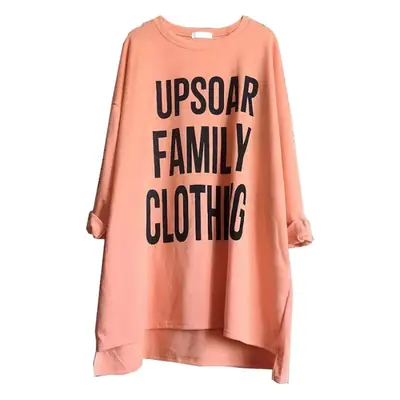 Maternity Letter T-Shirt Orange Loose Fit