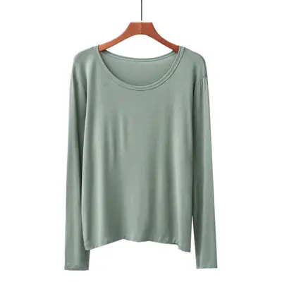Women's 2020 Spring Top Red Long Sleeve Crewneck T-Shirt
