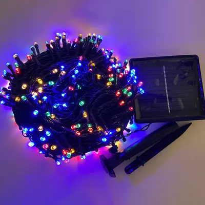 Solar String Lights Outdoor Waterproof Gypsophila Blue