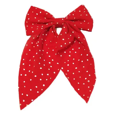 Black Polka Dot Big Bow Hairpin for Girls