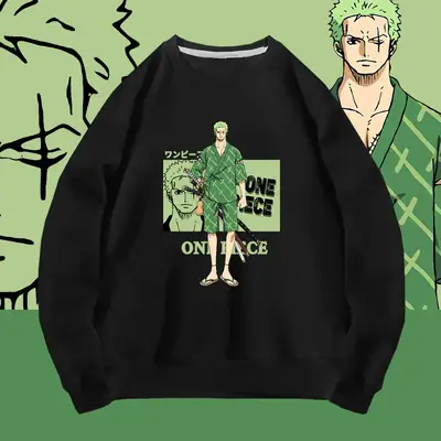 Men's One Piece Hooded Sweatshirt Black with One Piece Design