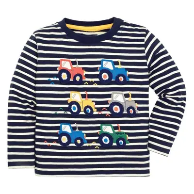 Children's Striped T-Shirt with Truck Print 2025