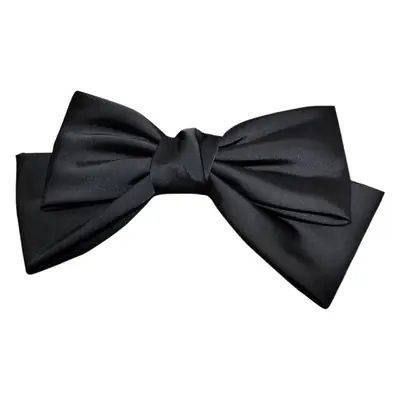 Korean Textured Satin Bow Top Clip Red