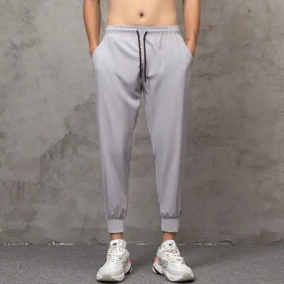 Men Korean Style Thin Summer Pants Black