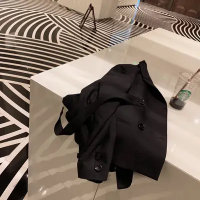 Black Vest & Overskirt Set for Women