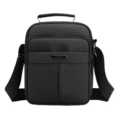 Men's Vertical Water-Repellent Crossbody Bag Black