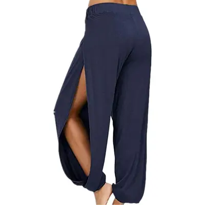 2024 Harlan High Split Hippie Pants Grey Women