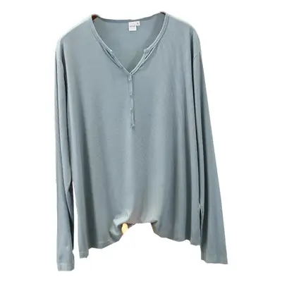 Women Long Sleeve Cotton Shirt Grey Plus Size Loose Fit