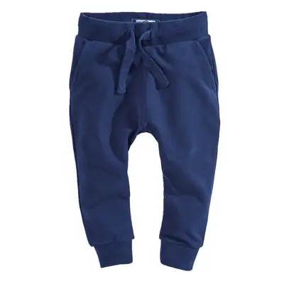 Blue Cotton Terry Kids Pants for Boys Girls Autumn Winter